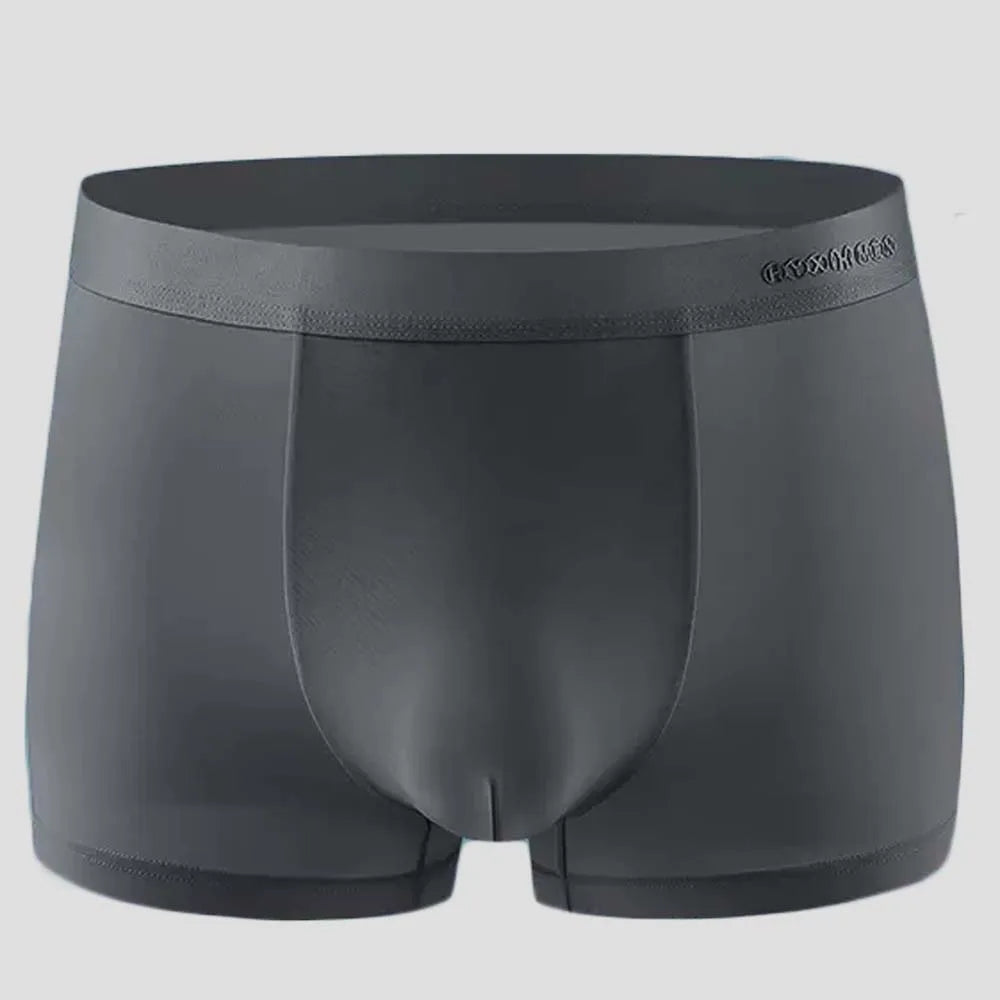 4-Pack Men's Breathable Ice Silk Boxer Shorts - Various Color Combinations