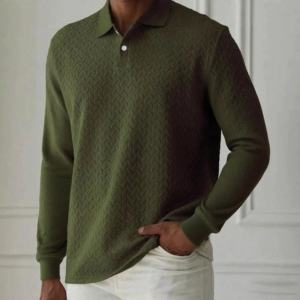 Men's Long Sleeve Button-Up Sweater - Stylish, Comfortable Knit