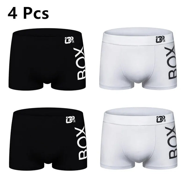 4-Piece Men's Cotton Breathable Soft Briefs Set