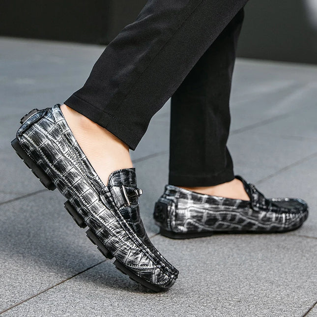 Men's Casual Leather Slip-On Loafers