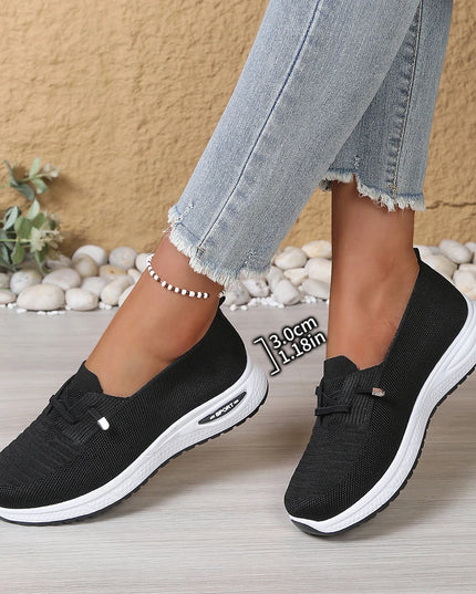 Women's Mesh Casual Slip-On Sneakers with Soft Sole and Lightweight Comfort