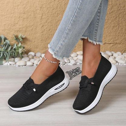 Women's Mesh Casual Slip-On Sneakers with Soft Sole and Lightweight Comfort