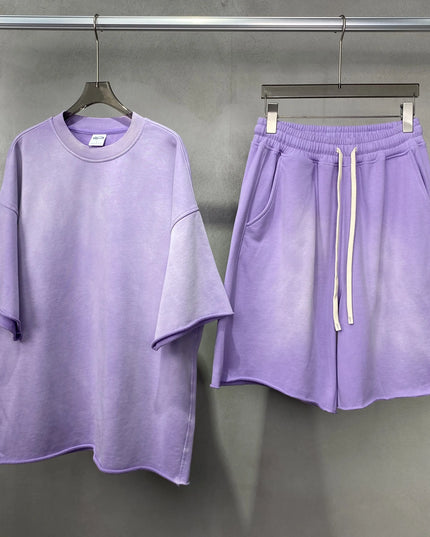 Men's Two-Piece T-Shirt and Shorts Set - Available in Single