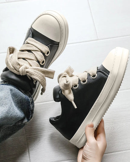 Men's Casual Walking Sneakers with Lace-Up Design