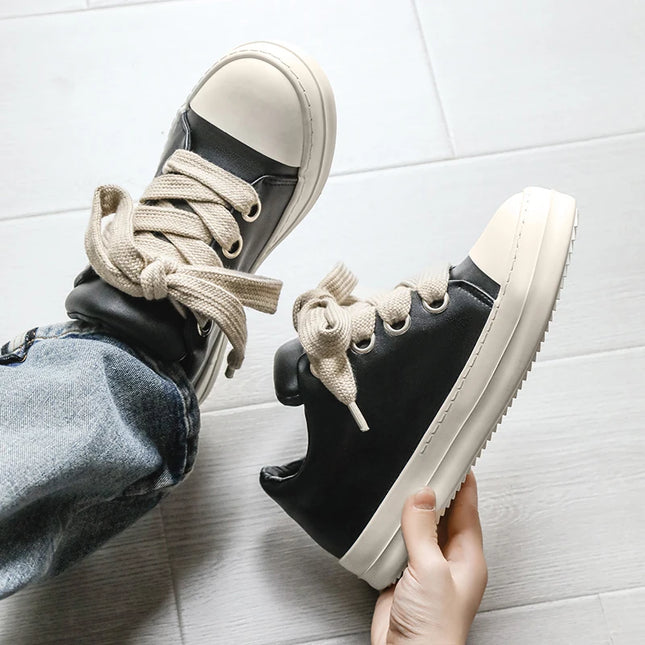 Men's Casual Walking Sneakers with Lace-Up Design