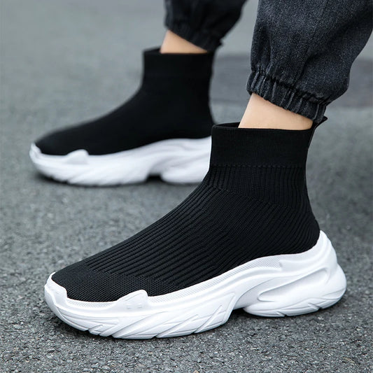 Men's Breathable Mesh High-Top Sneakers