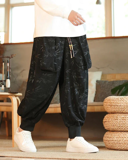 Men's Velvet Two-Piece Set – Loose Sweater & Harem Pants