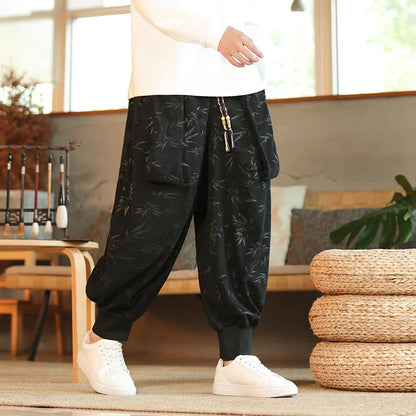Men's Velvet Two-Piece Set – Loose Sweater & Harem Pants