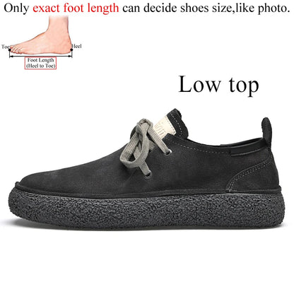 Men's Genuine Suede Leather Casual Shoes - Stylish & Comfortable Footwear for Men