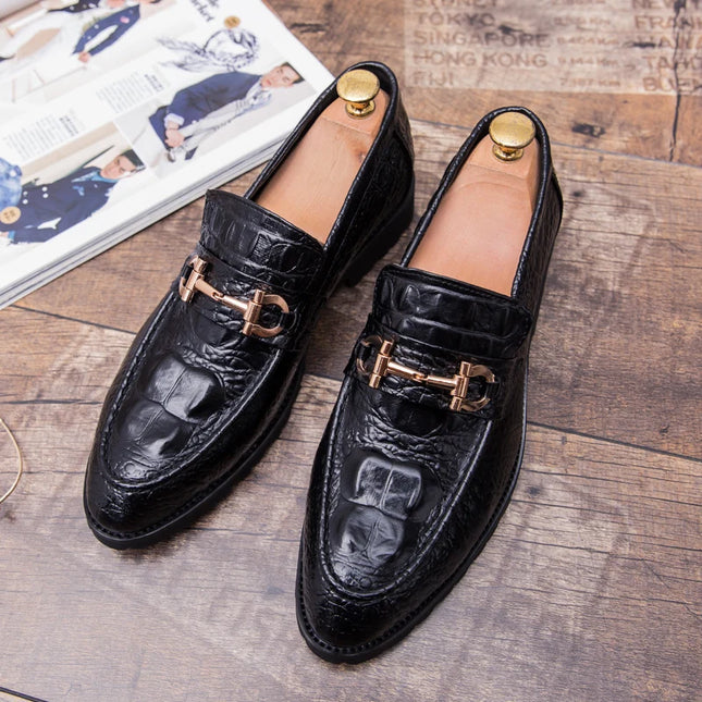 Elegant Men's Faux Leather Dress Shoes