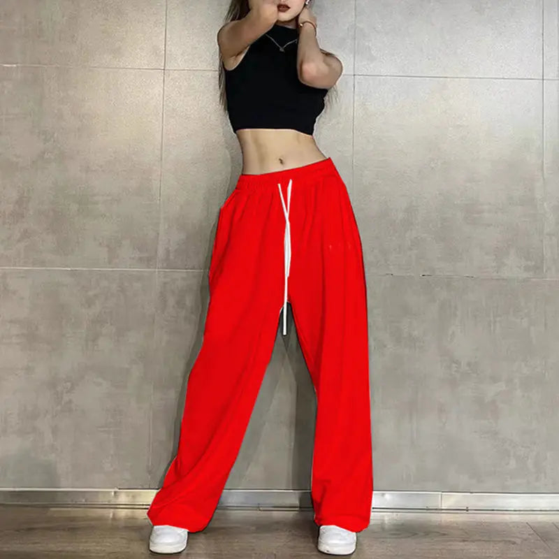 Women's Loose Fit Sweatpants with Drawstring & Elastic Waist