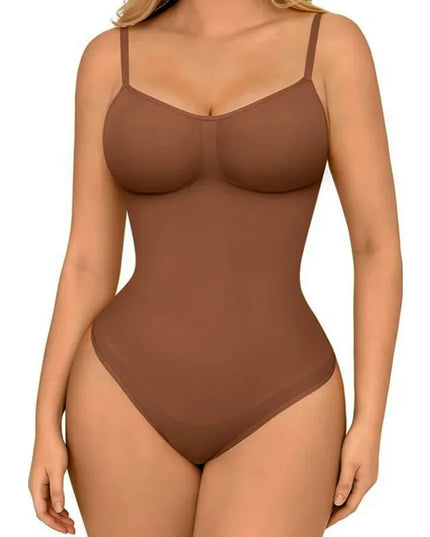 Women's Seamless Ribbed Tummy Control Bodysuit