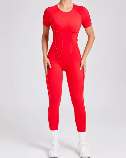 Women's Short Sports Jumpsuit - Gym & Workout Jumpsuit for Women