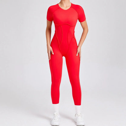 Women's Short Sports Jumpsuit - Gym & Workout Jumpsuit for Women