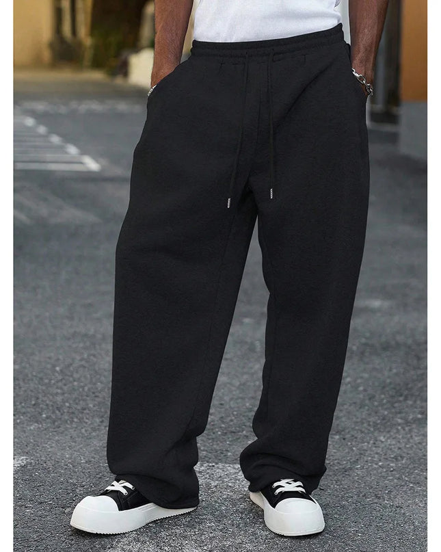 Men's Loose Fit Sweatpants - Drawstring Waist, Elastic Waist
