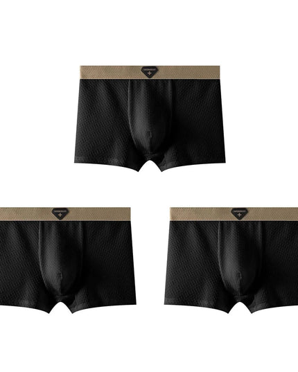 3-Pack Men's Ice Silk Boxers - Cool, Breathable, and Comfortable