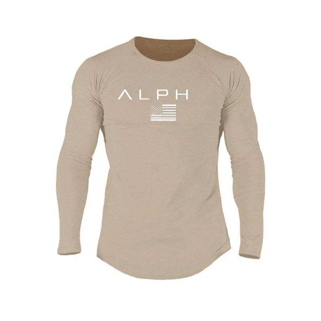 Men's Alph Fitness Cotton Casual Long Sleeve Sweater