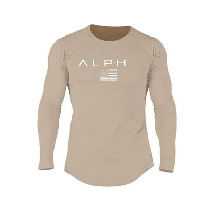 Men's Alph Fitness Cotton Casual Long Sleeve Sweater