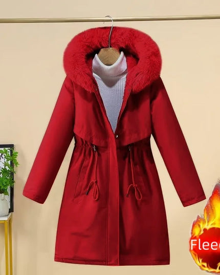 Women's Hooded Fleece Padded Jacket - Various Colors