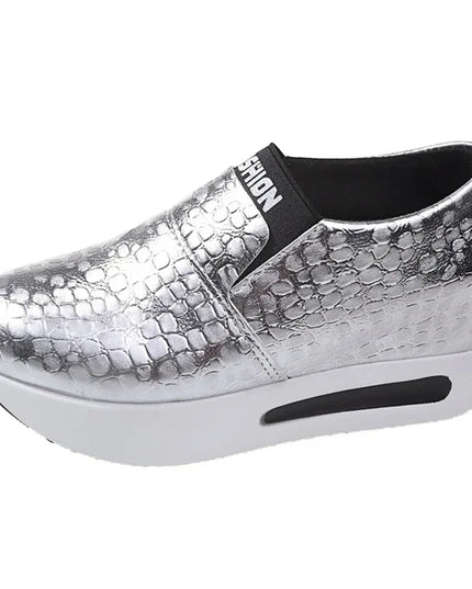 Casual Slip-On Platform Sneakers for Women – Non-Slip Thick Sole- Various Colors
