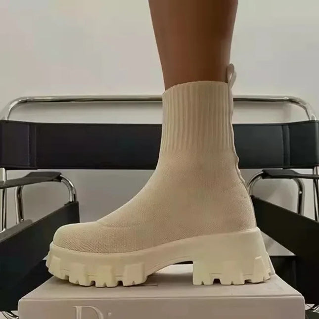 Women's Platform Ankle Slip-On Boots
