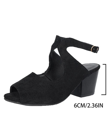 Women's Wrap Sandals with Cross Straps, Thick Sole, Square Heel, and Non-Slip Design