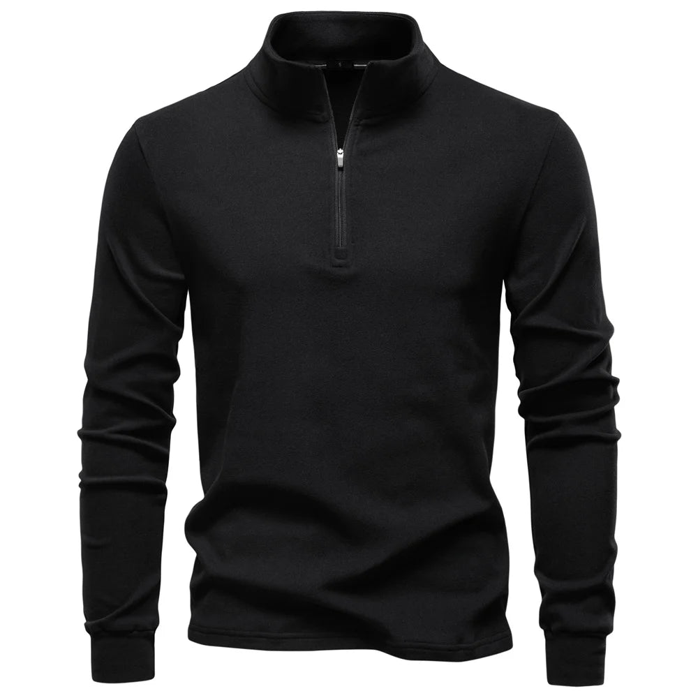 Men's Zipper Sweatshirt with Long Sleeves - Breathable Lightweight Jacket for Men