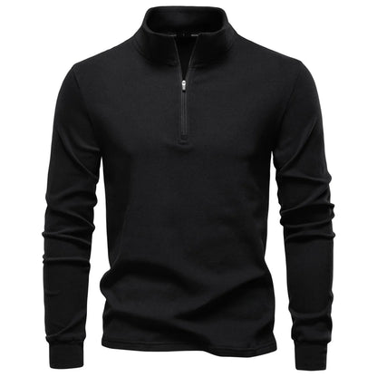 Men's Zipper Sweatshirt with Long Sleeves - Breathable Lightweight Jacket for Men