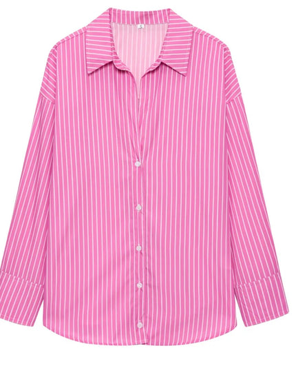 HXAO Women's Oversized Button-Up Shirt