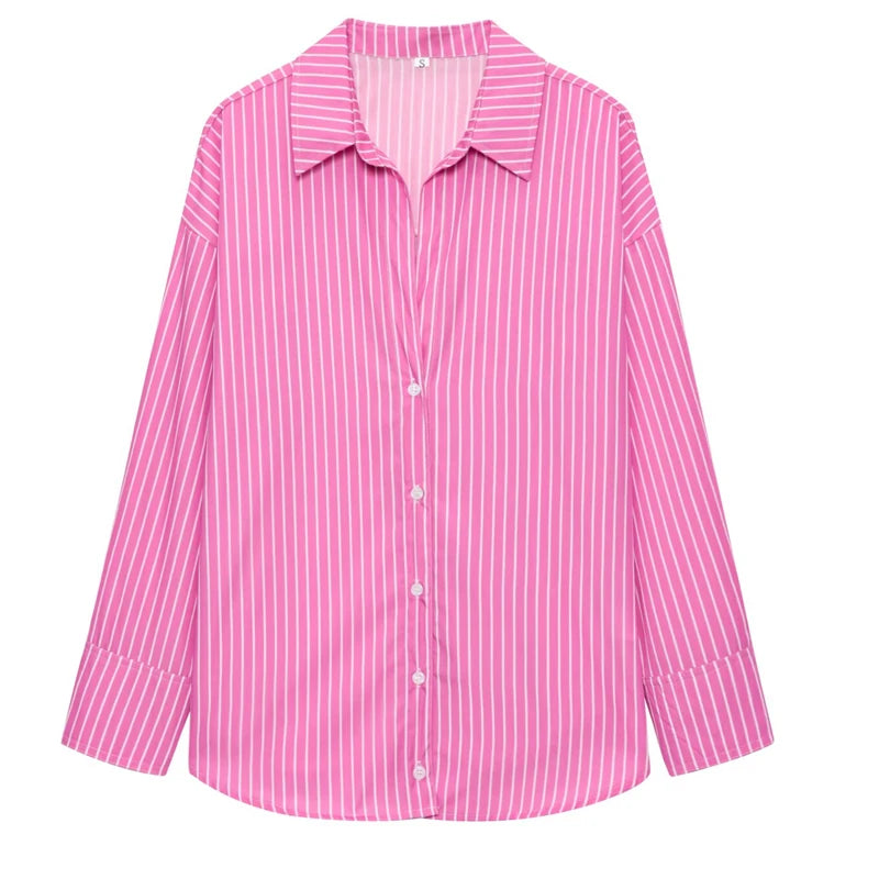 HXAO Women's Oversized Button-Up Shirt
