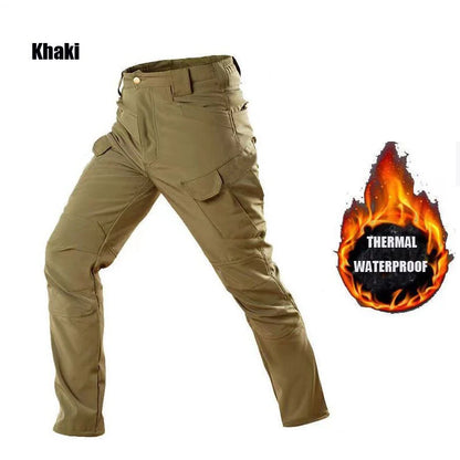 Men’s Waterproof Fleece Cargo Pants – Tactical Hiking Combat Trousers for Men