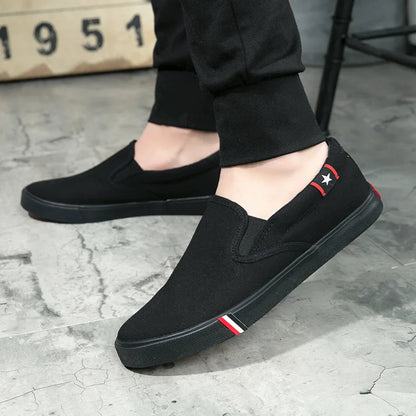 Men's Slip-On Canvas Sneakers - Breathable Casual Flats
