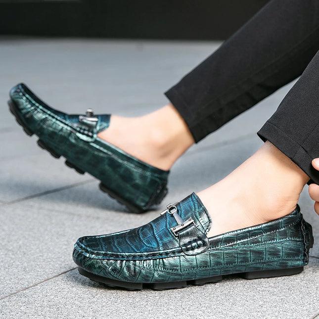 Men's Casual Leather Slip-On Loafers
