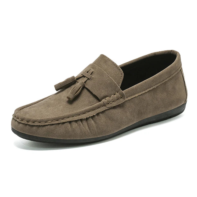 Men's Slip-On Flat Loafers - Comfortable Dress Shoes for Men