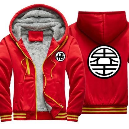 Men's Zipper Hoodie Fleece Thickened Jacket