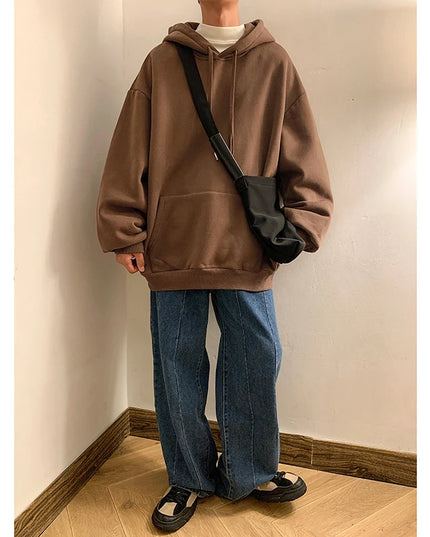 Men's Oversized Hoodie - Loose Fit Hooded Sweatshirt for Men