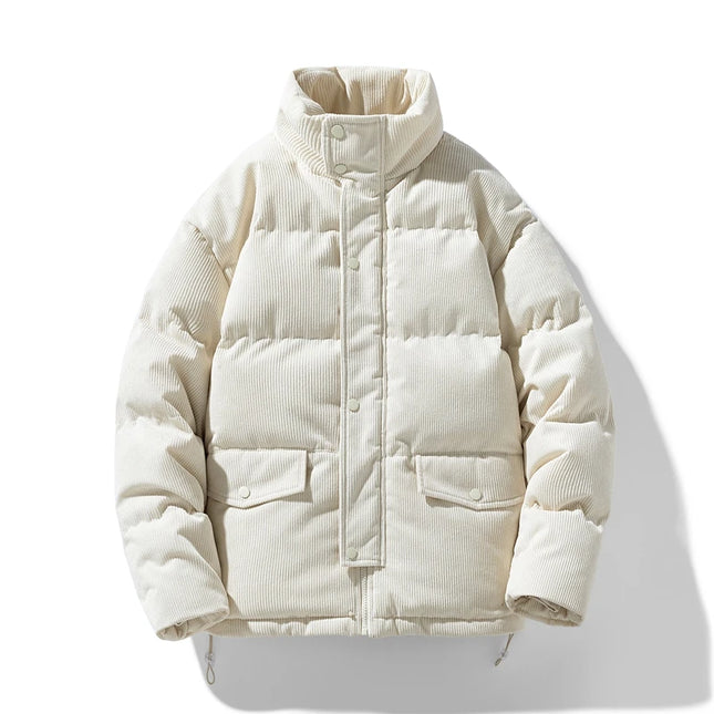 Men's Corduroy Puffer Parka Jacket