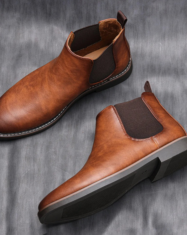 Retro Stylish Slip-On Boots for Men - Various Colors