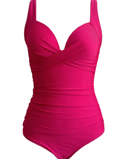 Elegant Ruched One-Piece Swimsuit for Women