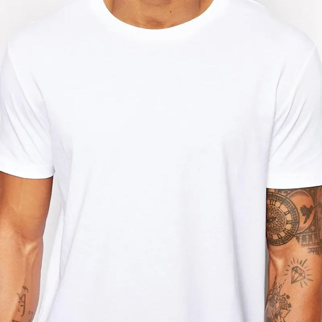 Men's Long Cotton T-Shirt - Comfortable & Stylish Fit for Everyday Wear