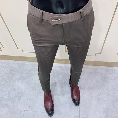 Men's Slim Fit Dress Pants - Formal Slim Trousers for Men
