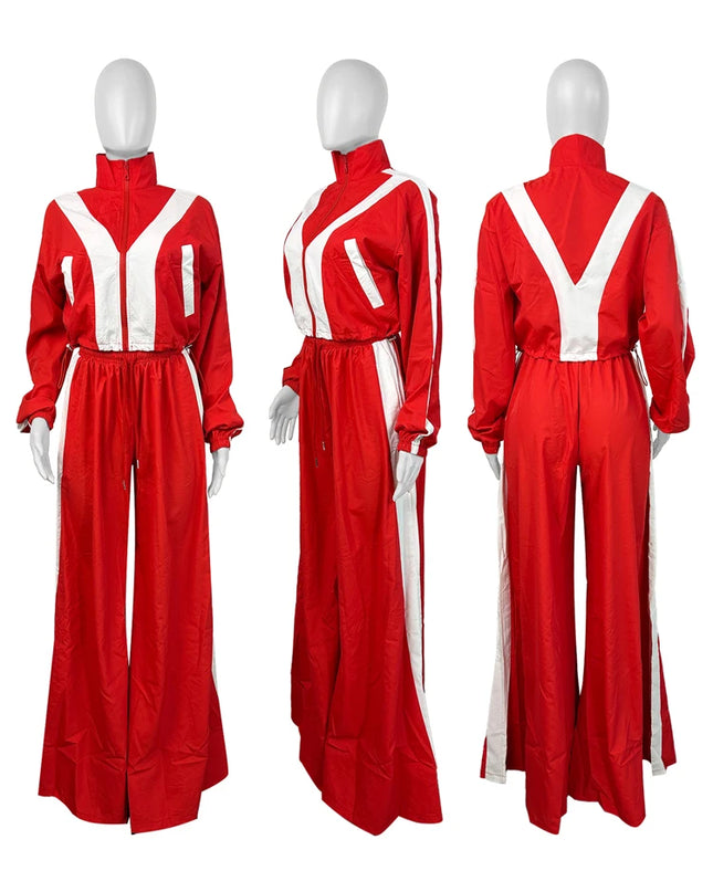 Women’s Two-Piece Set – Loose, Breathable Jacket and Pants Ensemble