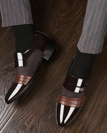 Men's Slip-On Oxford Shoes - Faux Leather Loafers for Men