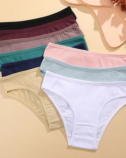 FINETOO 10-Pack Women's Cotton Breathable Underwear – Comfortable & Soft Cotton Panties for Women