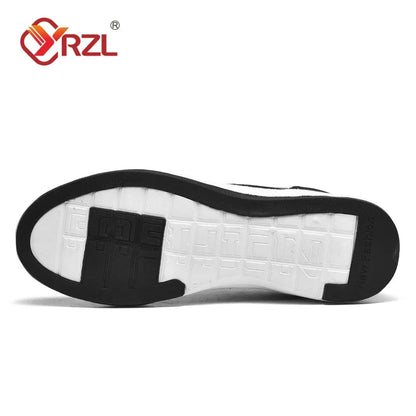 Men's Faux Leather Sneakers - Non-Slip Design - Various Colors