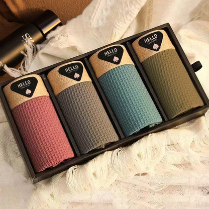 4 Pack Men's Ice Silk Boxer Shorts - Breathable, Cool, Thin Underwear for Men