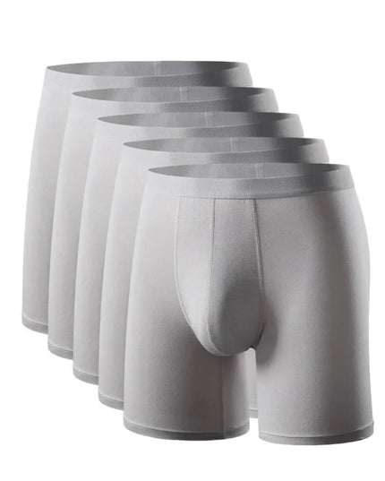 Men's Long Leg Boxer Briefs Multipack - 95% Bamboo Fiber & 5% Spandex