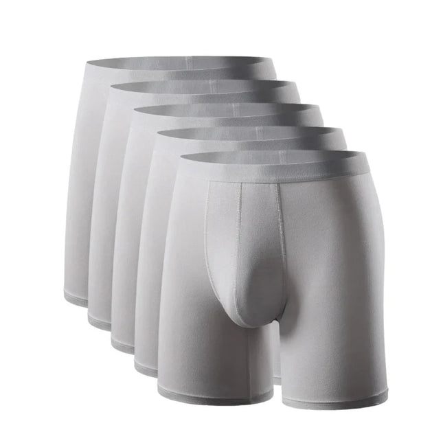 Men's Long Leg Boxer Briefs Multipack - 95% Bamboo Fiber & 5% Spandex