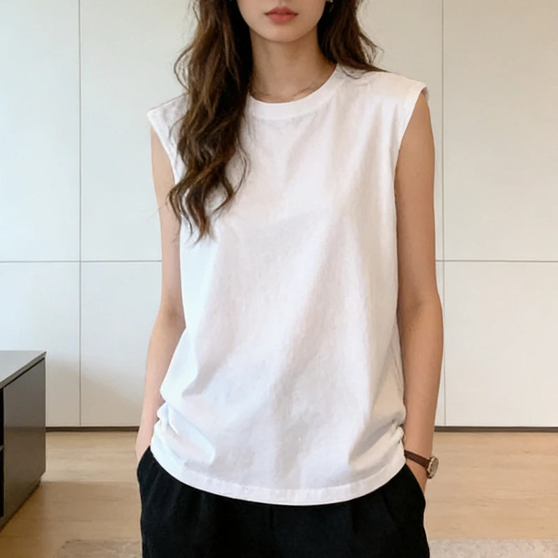 Women's Loose Sleeveless Tank Top - Casual Fit Vest