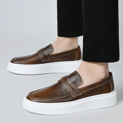 Men's Authentic Leather Dress Loafers
